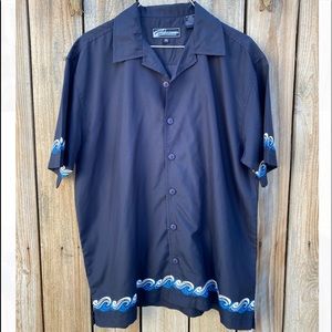 Vintage shirt Point Zero exclusive decoration Men Blue Size XL  Button Classic